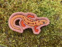 Embroidered Wool Newt Patch, Salamander Patch