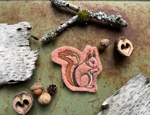 Red Squirrel Embroidered Patch