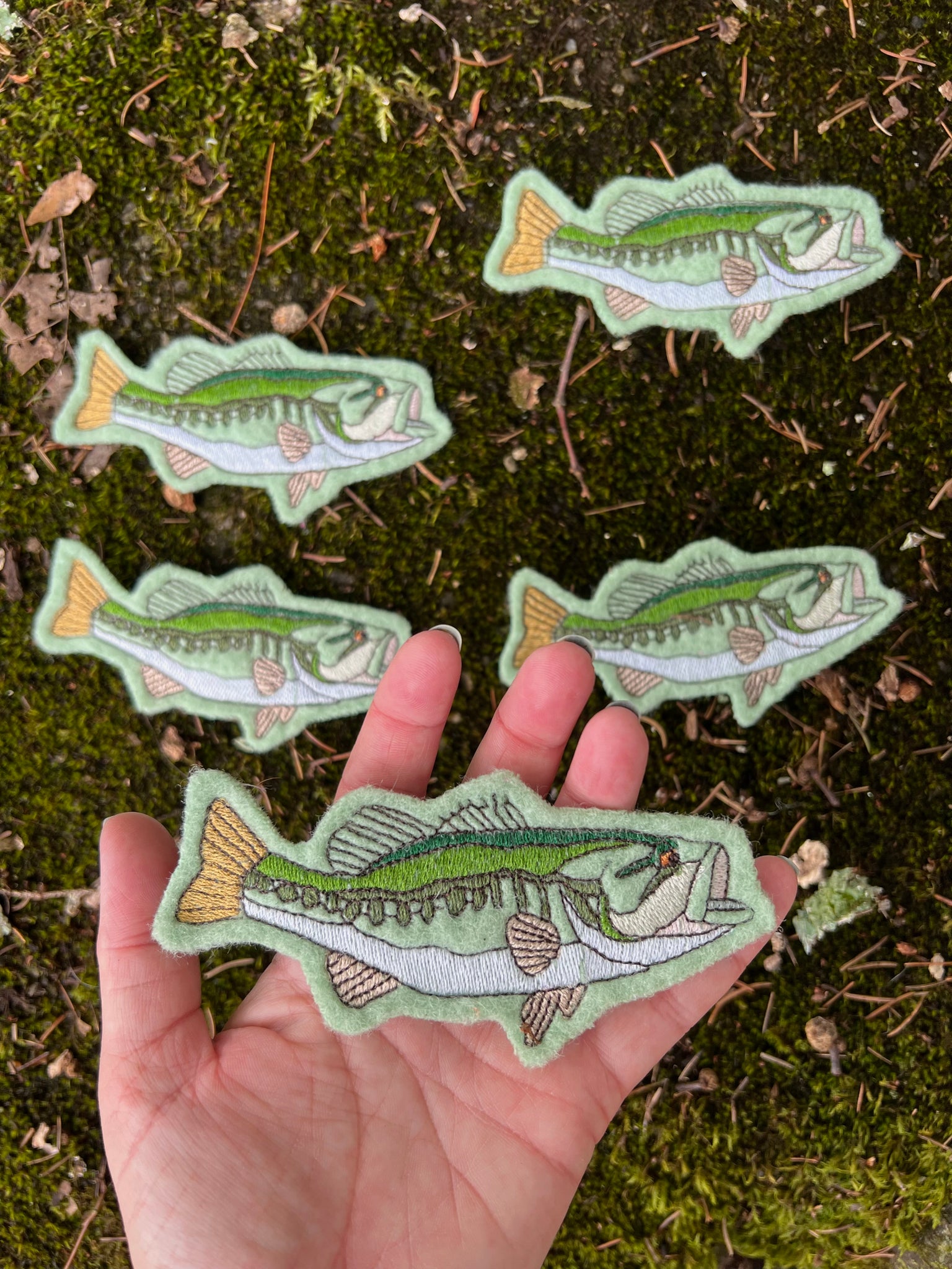 Embroidered Bass Patch – Treehouse Crafts LLC