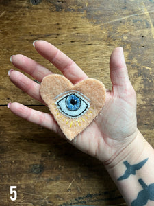 Embroidered Eye- Blue, Sew On Eye Patch, Embroidered Patch