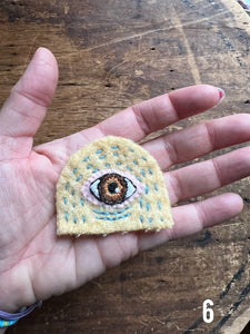 Embroidered Eye-Brown, Sew On Eye Patch, Embroidered Patch