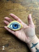 Embroidered Eye- Blue, Sew On Eye Patch, Embroidered Patch