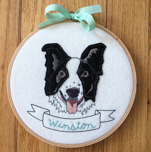 Custom Dog Portrait- Embroidery