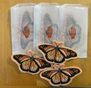 Embroidered Wool Monarch Patch