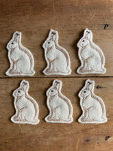 Embroidered Wool Snowshoe Hare Patch, Hare Patch, Rabbit Patch