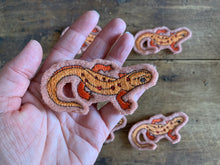 Embroidered Wool Newt Patch, Salamander Patch