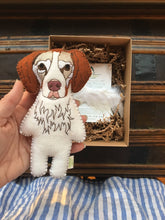Pet Loss Memorial Keepsake with Custom Felt Dog