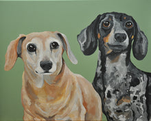 11x14 Custom Dog Portrait- 2 dogs