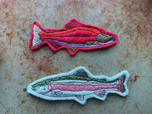 Embroidered Wool Rainbow Trout Patch