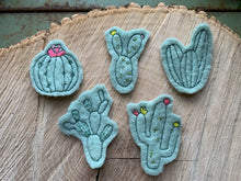 Embroidered Wool Cactus Patch set